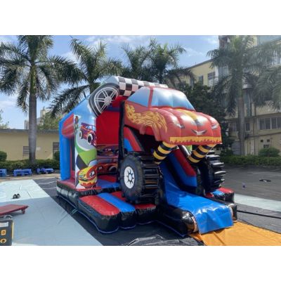 赛车乐园蹦跳滑梯出售