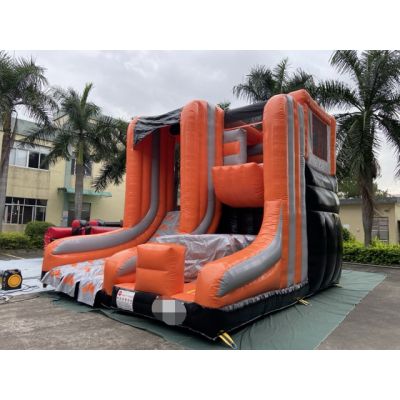 活力橙充气滑梯出售