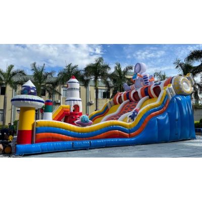 航天主题充气滑梯出售