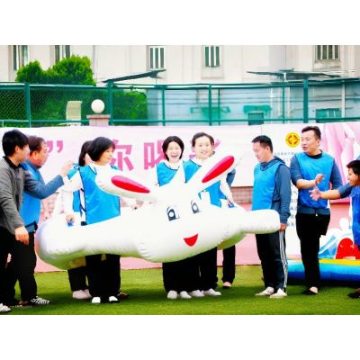充气趣味运动会道具龟兔赛跑出租出售